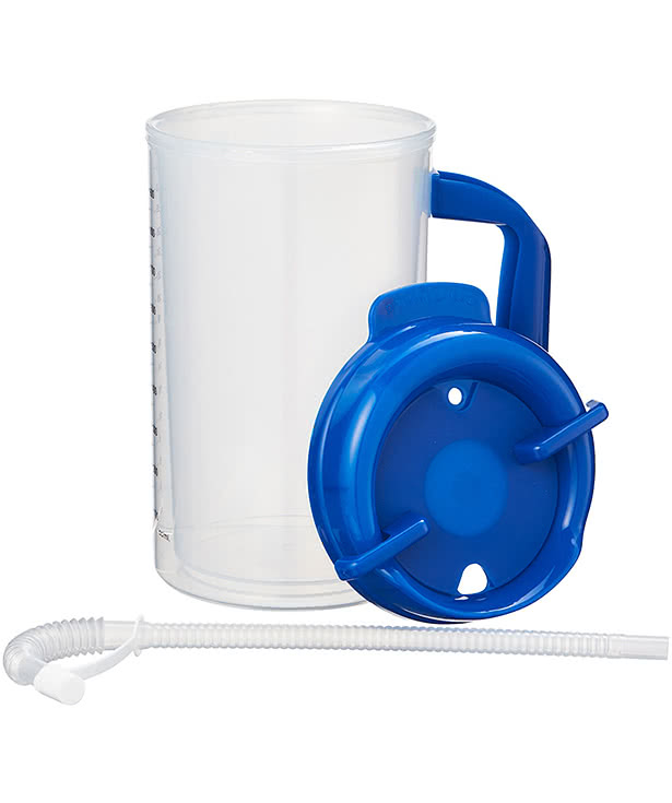 32 oz. Medical Tumbler with Straw and Measurements