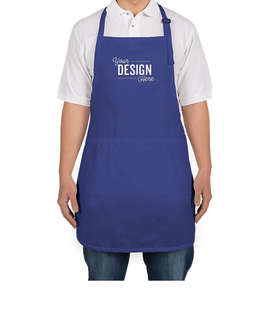 Port Authority Stain Release Full Length Apron - Screen Printed - Color: Royal