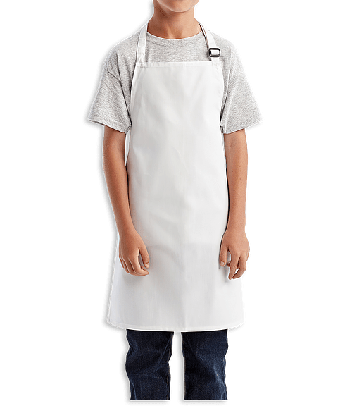 Artisan Collection Youth Recycled Full Length Apron - Embroidered in White