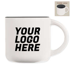 14 oz. Ceramic Two-Tone White Minolo Mug