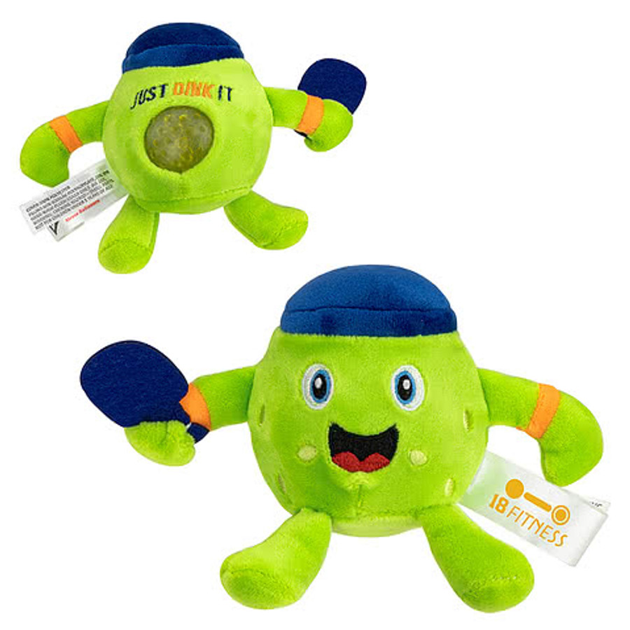Stress Busters Pickleball Plush Gel Stress Reliever in Green