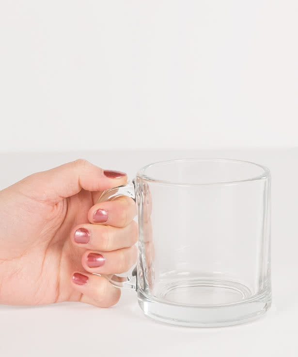 Laser Engraved 13 oz. Clear Glass Coffee Mug (Set of 2)