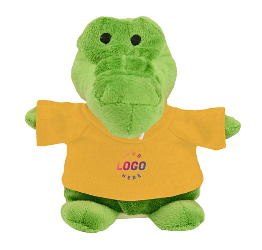 Full Color Bean Bag Buddies 6" Gator Plush Animal in Yellow