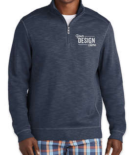 Tommy Bahama Tobago Bay Slub Half Zip Sweatshirt - Color: Blue Note