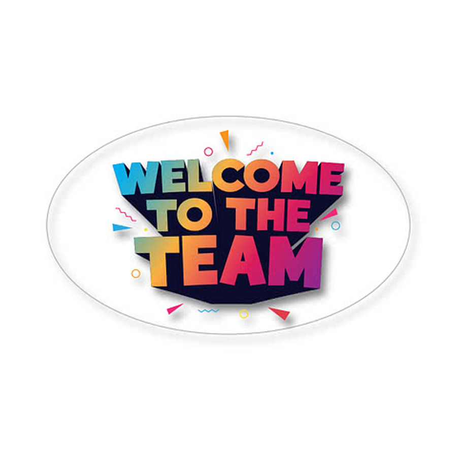 Full Color 5 in. x 3 in. Clear Oval Sticker in Clear