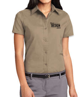 Port Authority Women's Short Sleeve Easy Care Shirt - Color: Stone