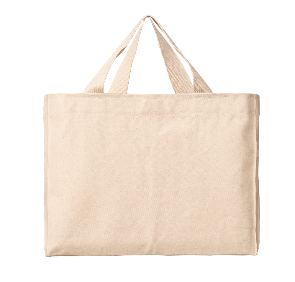Bayside USA-Made Medium Gusseted 100% Cotton Canvas Tote Bag-default