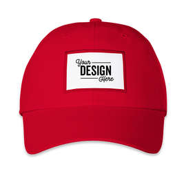 Ahead Jordan Performance Baseball Hat with White Rectangle Patch - Color: University Cardinal