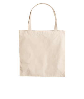 Large Gusseted Midweight 100% Cotton Canvas Tote Bag - Color: Natural