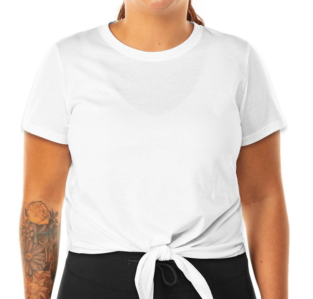 Women's 100% Cotton Tie Front T-shirt-default