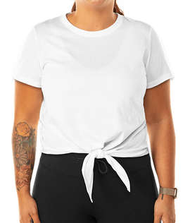 Women's 100% Cotton Tie Front T-shirt