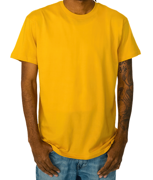 Zuni 100% Cotton Crewneck T-shirt in Gold