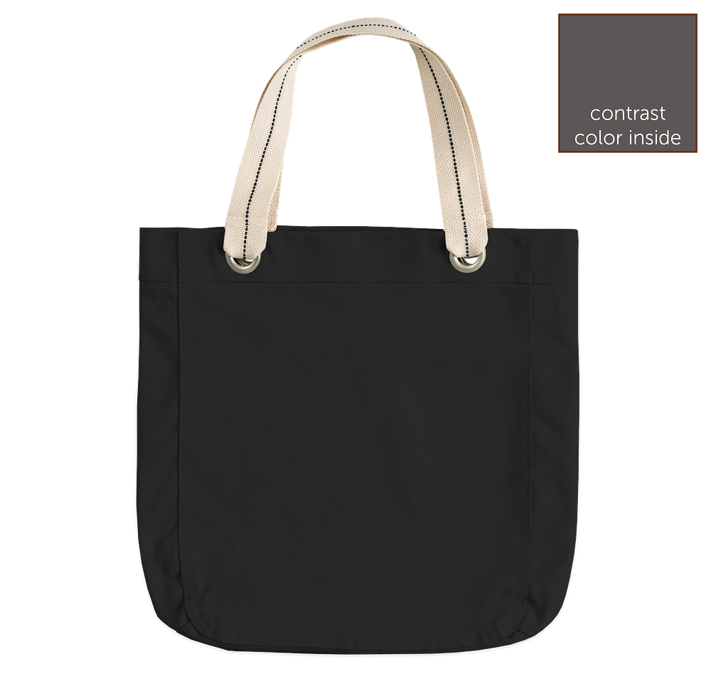 Port Authority Garment Washed Cotton Canvas Contrast Tote Bag-default
