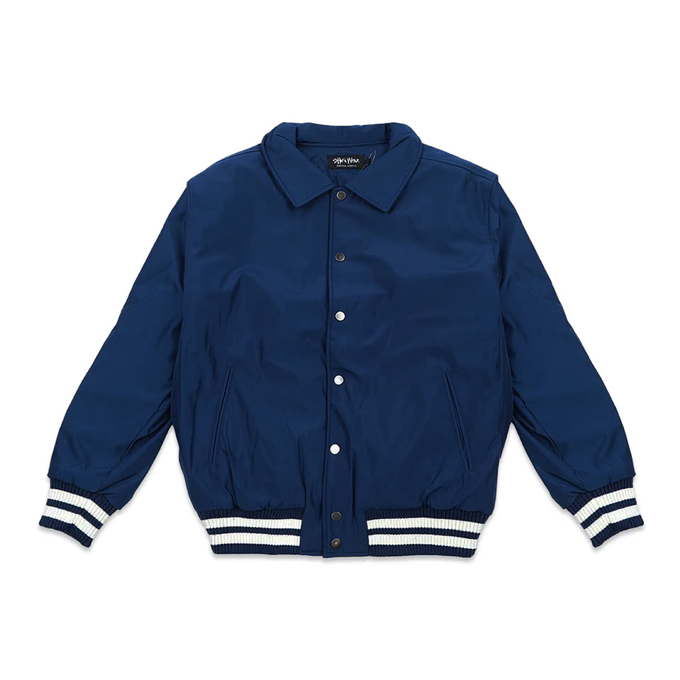 Shaka Wear Collared Varsity Jacket - Embroidered