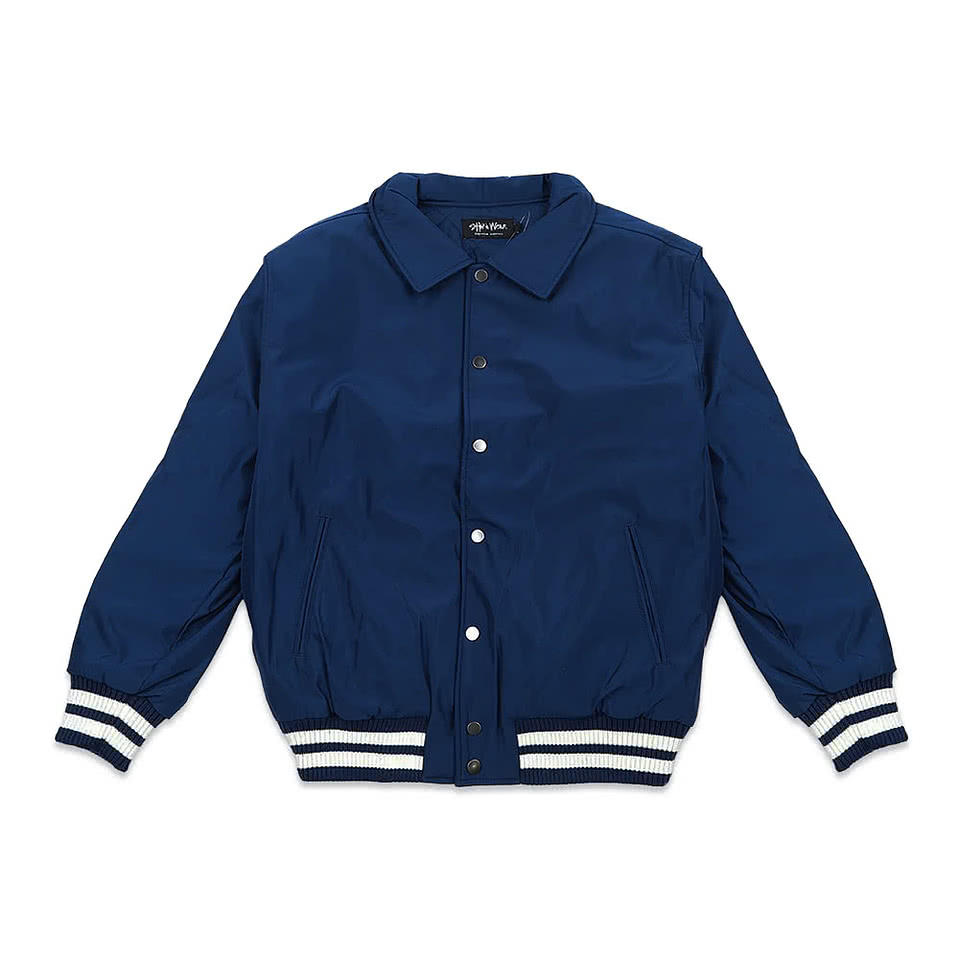 Shaka Wear Collared Varsity Jacket - Printed