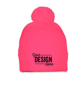 Sportsman Pom Pom Beanie - Color: Neon Pink