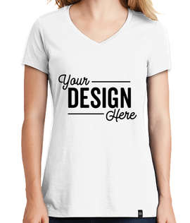 New Era Women's Heritage Blend V-Neck T-shirt - Color: White
