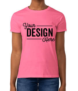 Gildan Ultra Cotton Women's T-shirt - Color: Safety Pink
