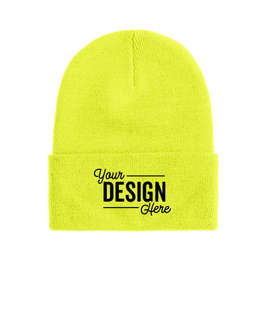 Port & Company Fleece Lined Cuff Beanie - Color: Neon Yellow