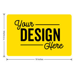 Full Color 18" X 11.5" Car Door Magnet - Color: Yellow
