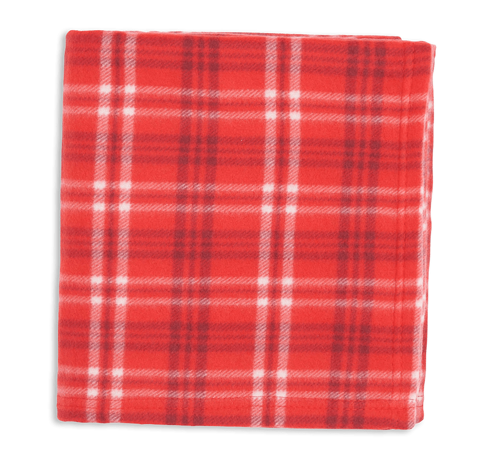 Plaid Fleece Throw Blanket-default
