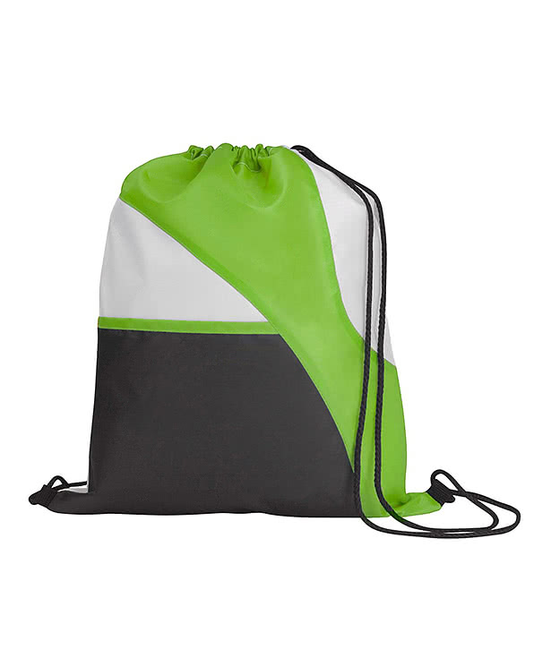 Full Color Tri-Color Drawstring Bag