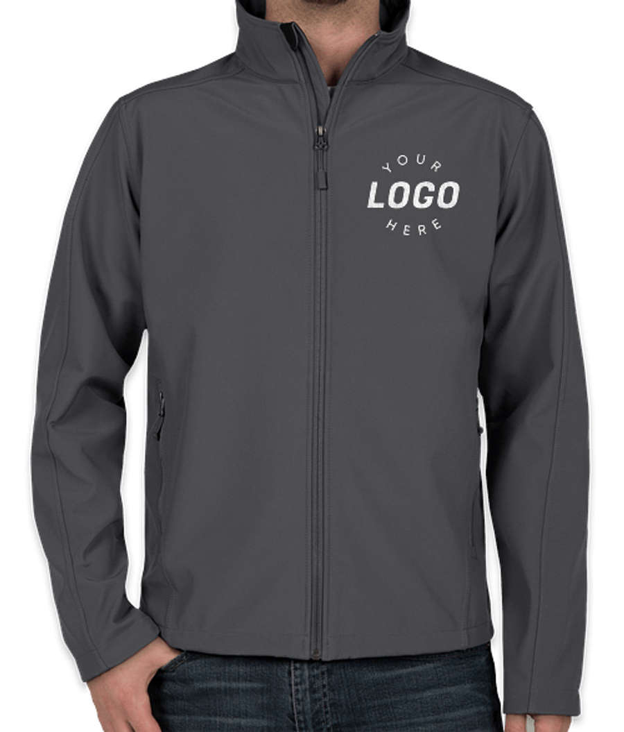 Port Authority Tall Core Fleece Lined Soft Shell Jacket - Embroidered in Battleship Grey