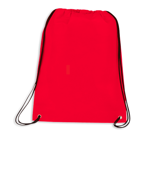 Heat Seal Drawstring Bag in Red