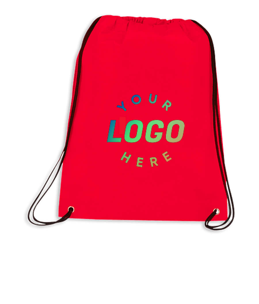 Heat Seal Drawstring Bag in Red