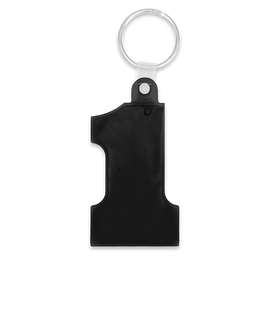Number One Shaped Keychain - Color: Black
