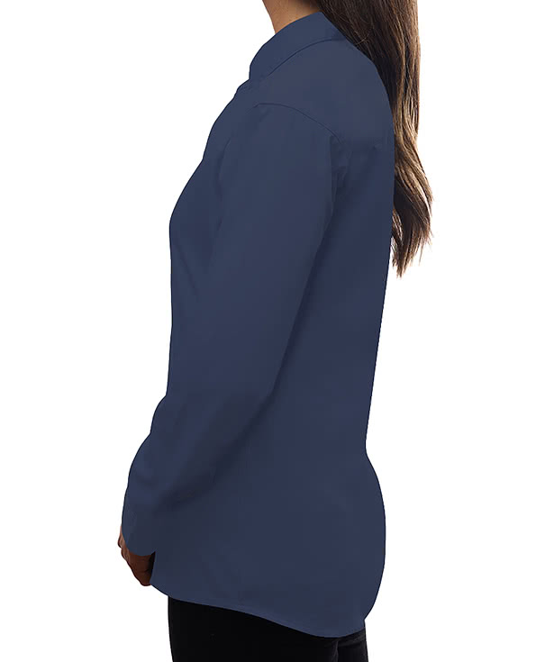 Blue Generation Women's Scotchgard Long Sleeve Dress Shirt - Embroidered