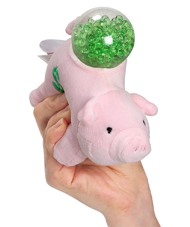 Stress Busters Piggy Bank Plush Gel Stress Reliever