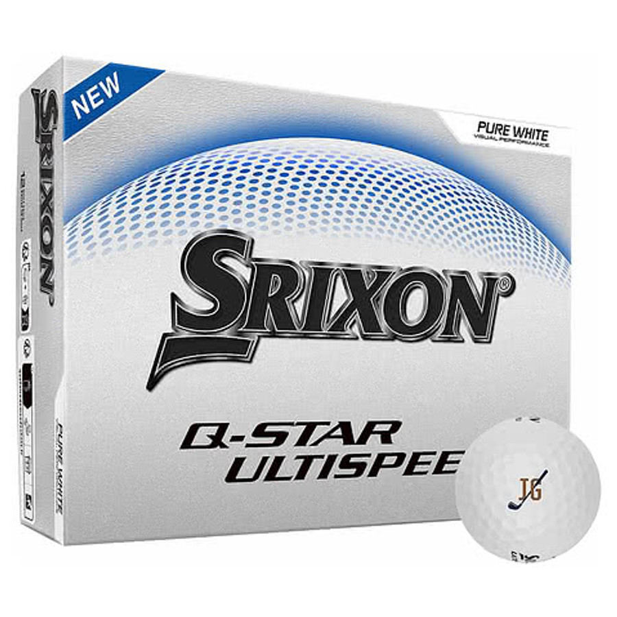 Full Color Srixon Q-Star Ultispeed Golf Balls (Box of 12) in White