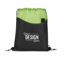 Rivers Non-Woven Drawstring Bag - Color: Lime