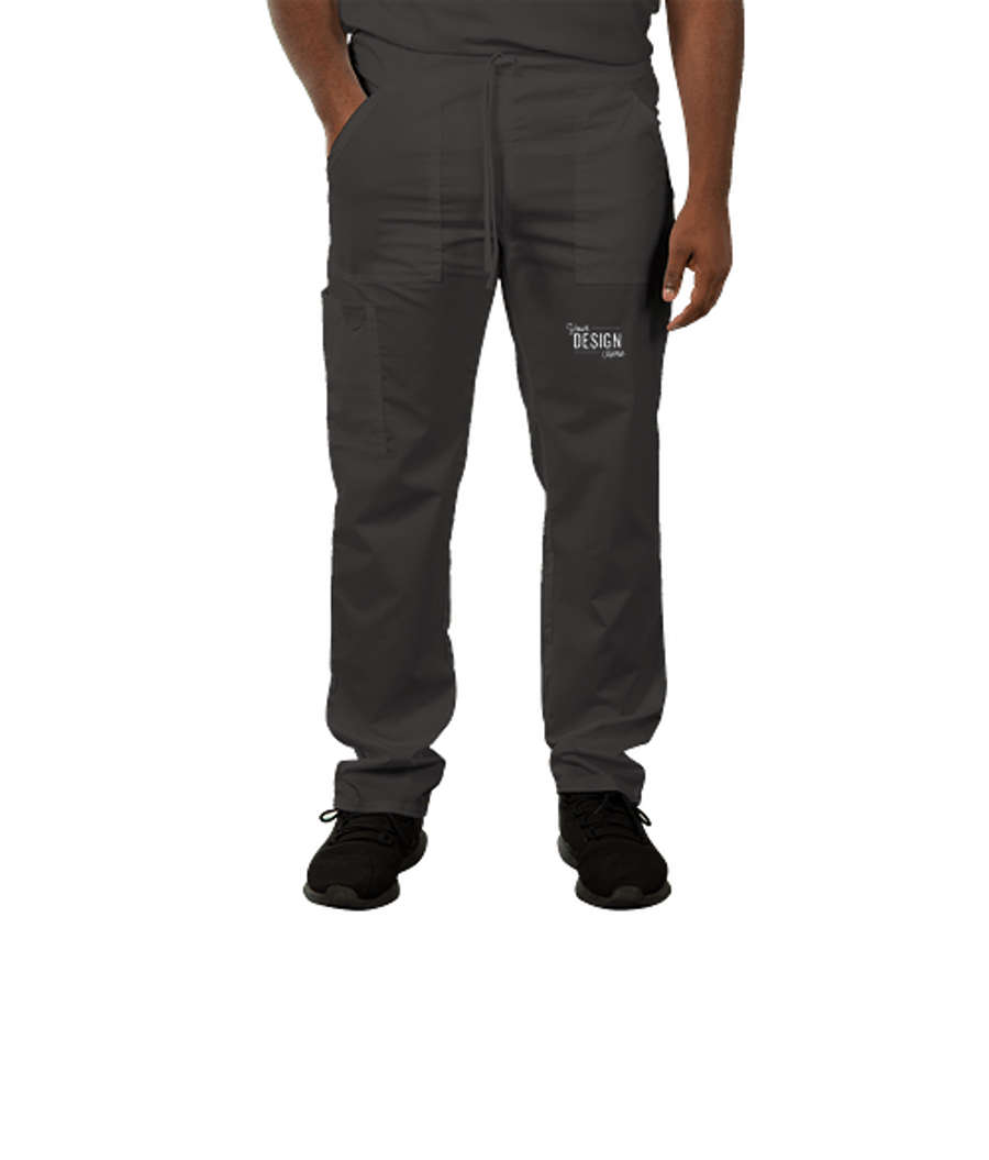Cherokee Workwear Revolution Tapered Leg Drawstring Scrub Pant in Pewter