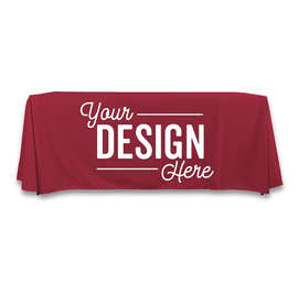 Full Color 6' Throw Tablecloth - Color: Maroon