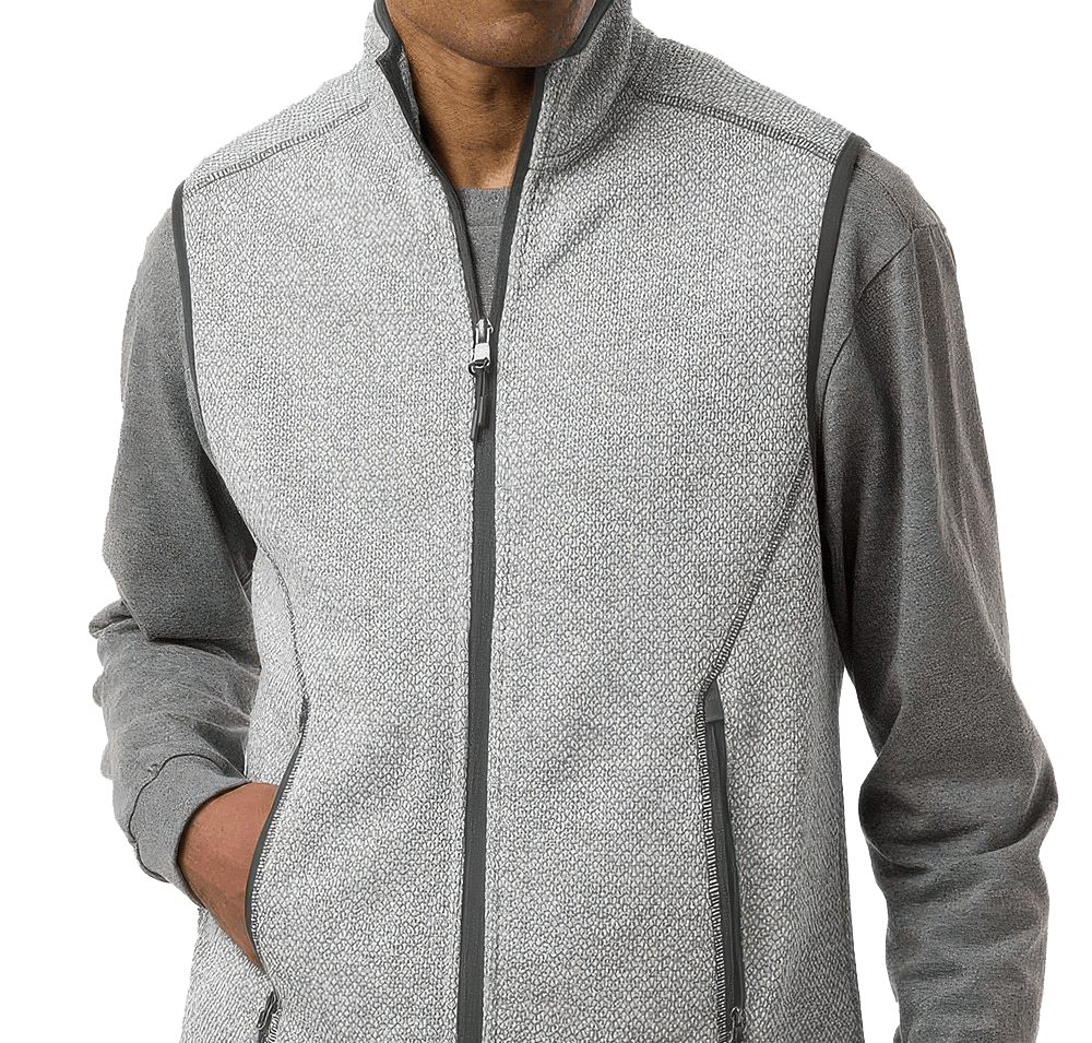North End Jasper Jacquard Recycled Fleece Vest-default