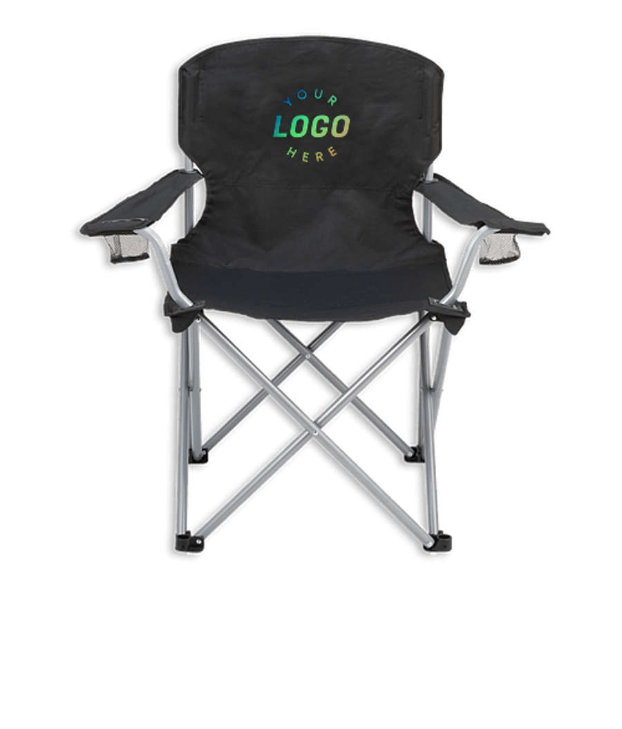 Full Color Oversized Folding Chair in Black