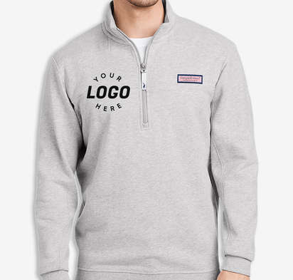 Vineyard Vines Collegiate Logo Shep Quarter Zip Sweatshirt-default