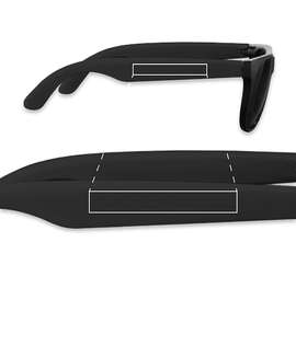 Two-Tone Matte Sunglasses - Color: Black