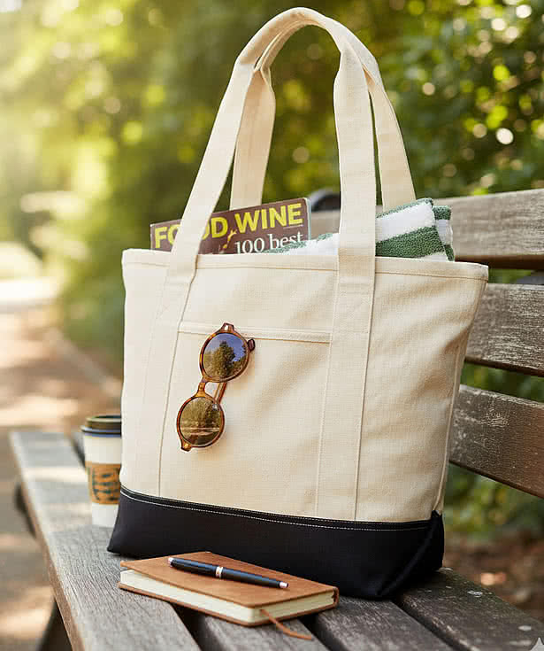 Newport Cotton Zippered Tote Bag
