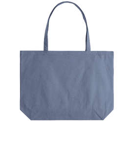 Medium Midweight Pigment Dyed Canvas Tote Bag - Color: Blue Jean