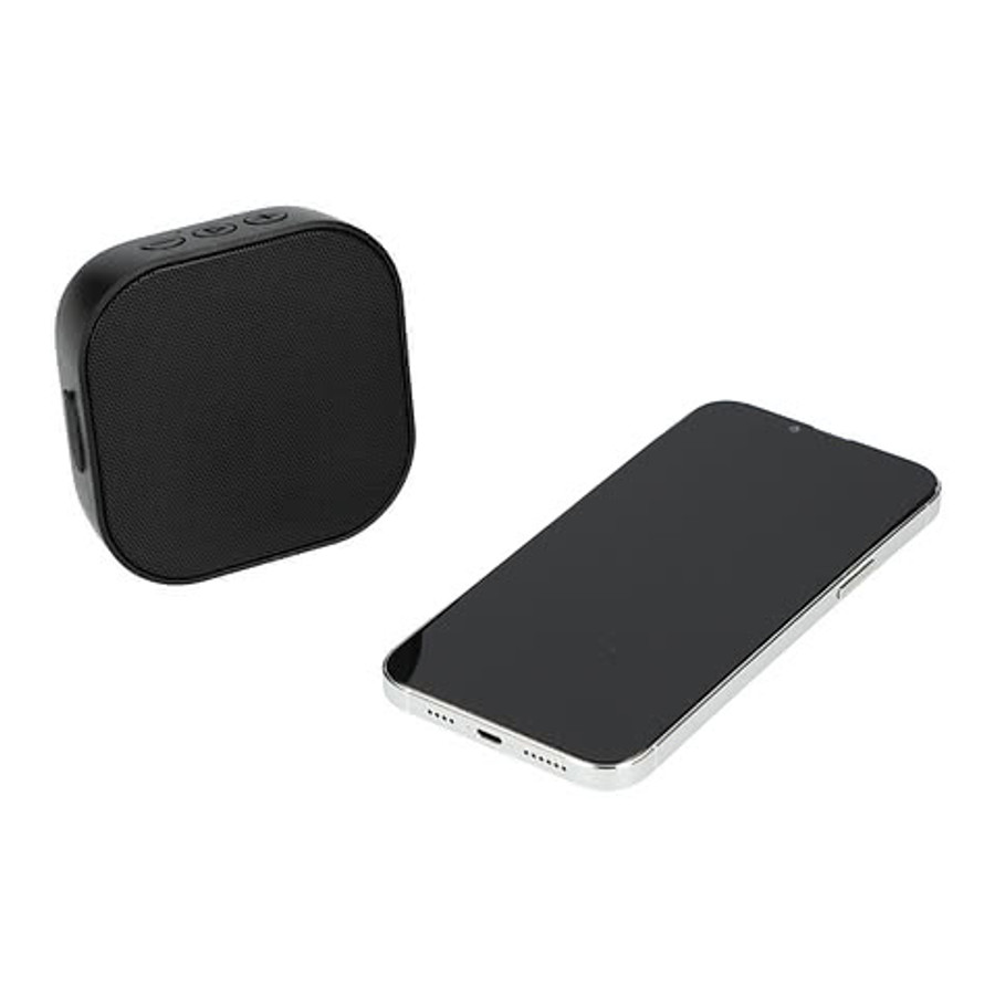 Full Color Recycled Whammo 2.0 Portable Wireless Bluetooth Speaker in Black