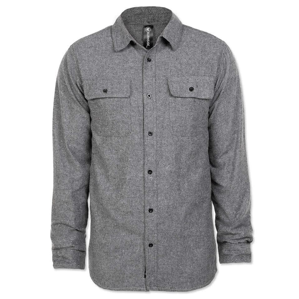 Burnside Solid Flannel Long Sleeve Shirt