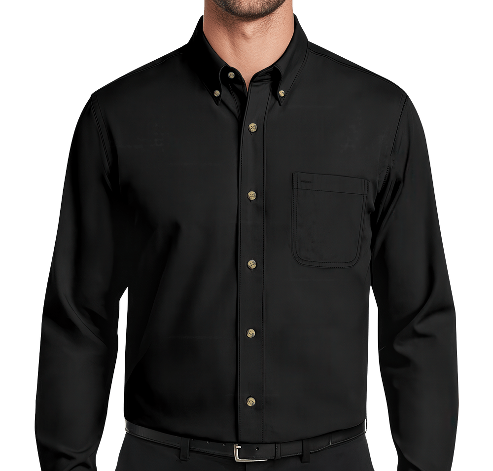 Blue Generation Tall Scotchgard Treated Twill Long Sleeve Dress Shirt-default