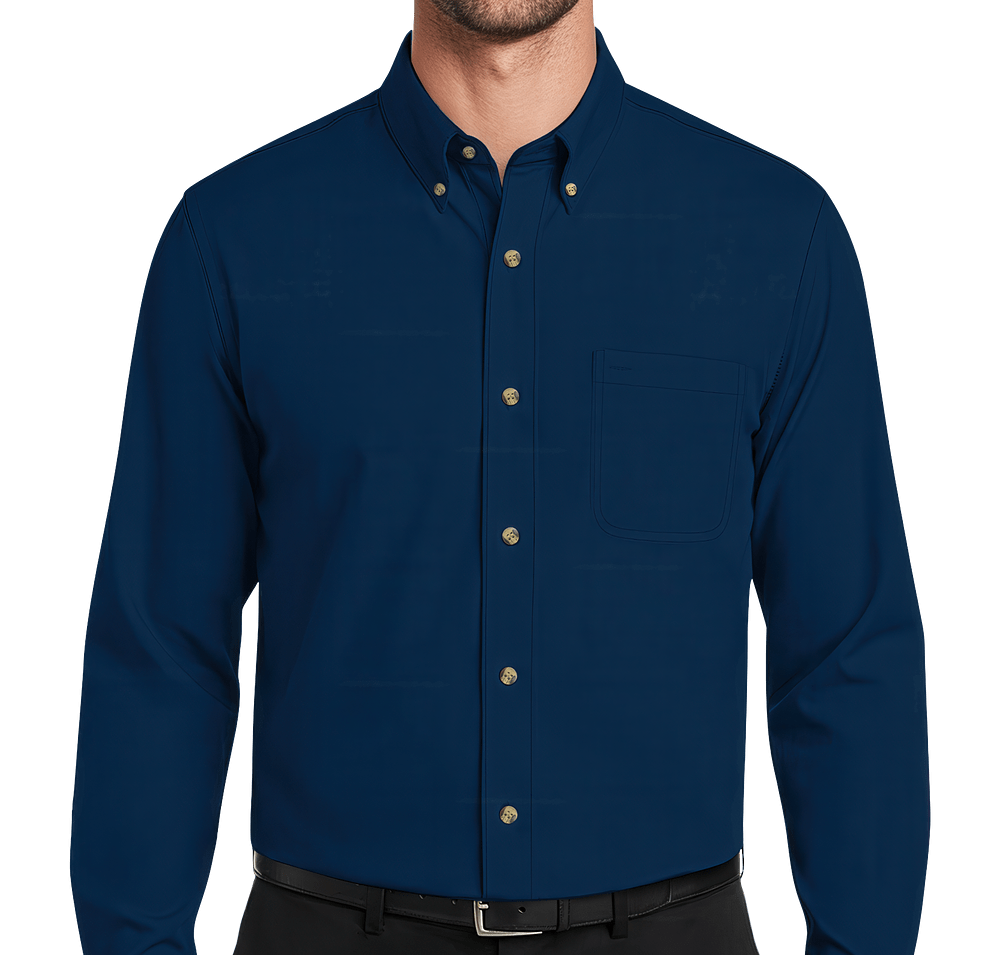 Blue Generation Tall Scotchgard Treated Twill Long Sleeve Dress Shirt-default