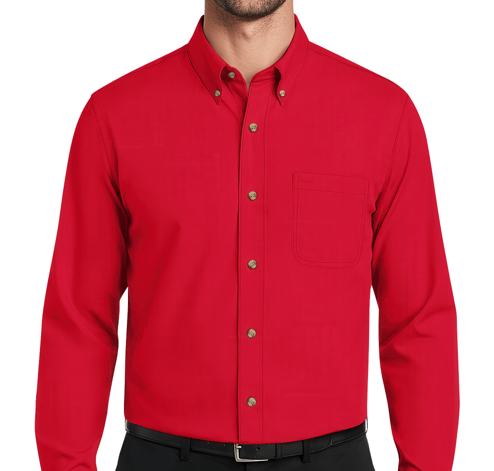 Blue Generation Tall Scotchgard Treated Twill Long Sleeve Dress Shirt-default