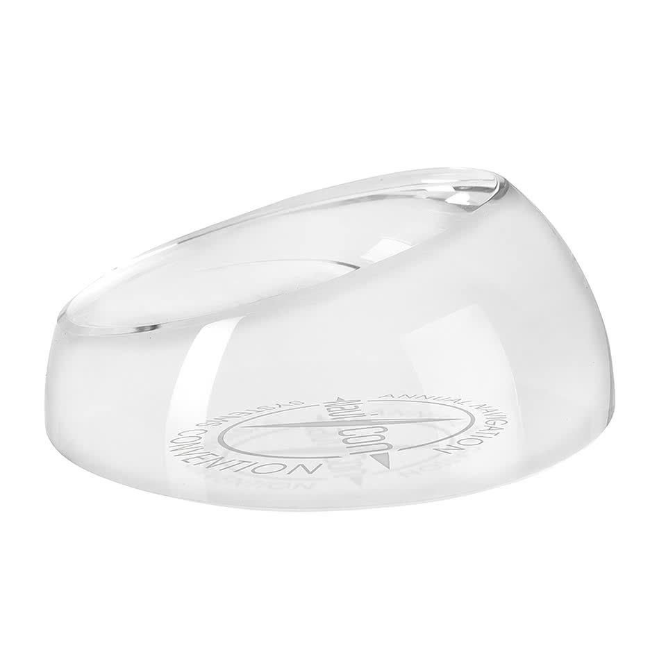 Laser Engraved Clear Slant-Top Paperweight
