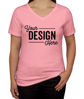 Canada - Bella + Canvas Women's V-Neck T-shirt - Color: Pink