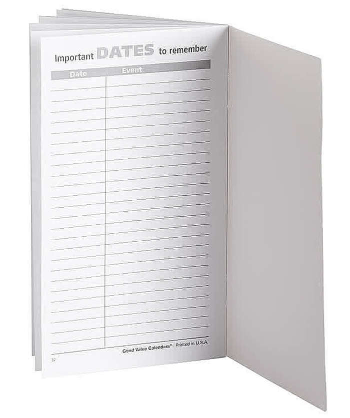 Full Color Promotional Monthly Pocket Planner